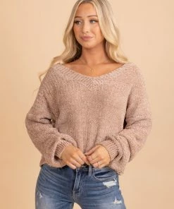 Coupon 🔔 Miracle This Is My Happy Place Distressed Knit Sweater ✔️