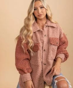 Promo ✔️ Blu Pepper Paint The Love Color Block Sherpa Jacket 😉