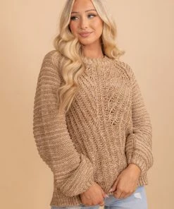 Flash Sale 🥰 Wholesale Fashion Trends Sit By The Fire Brown Knit Sweater 😀
