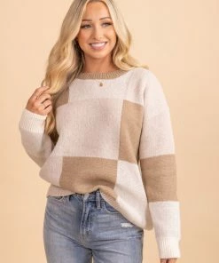 Deals ⭐ Better Be Be Groovy Checkered Sweater ✨