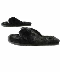 Deals ⌛ Soda FUR-GET ME NOT SLIPPER - Black 🎉