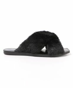Hot Sale 🌟 Soda FUZZY BUSINESS SLIDE - Black 🔥 -Outerwear Sales 5903182 fuzzybusinesssodajeremyblackslide3 5000x scaled