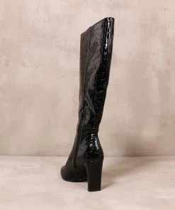 Best deal 👏 Chinese Laundry CROC ON BABE BOOT ❤️ -Outerwear Sales 6236774 chineselaundryblackcroconbabeboot4 5000x scaled