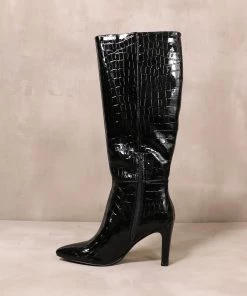 Best deal 👏 Chinese Laundry CROC ON BABE BOOT ❤️ -Outerwear Sales 6236775 chineselaundryblackcroconbabeboot 5000x scaled