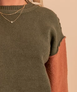 Cheapest 🎉 Bibi Be Anything Color Block Sweater ⭐ -Outerwear Sales BeAnythingColorBlockSweater DetialGreen 5000x