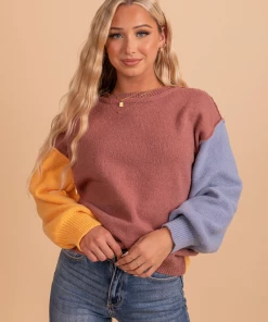 Cheapest 🎉 Bibi Be Anything Color Block Sweater ⭐ -Outerwear Sales BeAnythingColorBlockSweater Front 5000x