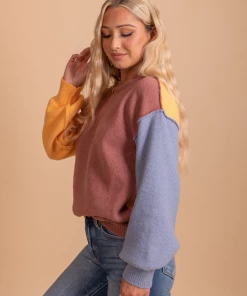 Cheapest 🎉 Bibi Be Anything Color Block Sweater ⭐ -Outerwear Sales BeAnythingColorBlockSweater Side 5000x