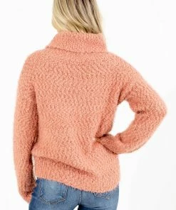 Brand new 💯 Bella Ella Boutique Beautiful Soul Turtleneck Sweater 🧨 -Outerwear Sales Beautiful Soul Turtleneck Terracotta Back 5000x