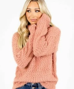 Brand new 💯 Bella Ella Boutique Beautiful Soul Turtleneck Sweater 🧨 -Outerwear Sales Beautiful Soul Turtleneck Terracotta Front 5000x