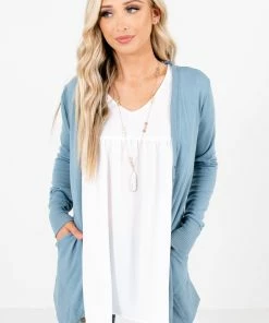 Best deal 💯 Zenana Snap Button Basic Cardigan 👏 -Outerwear Sales BrassCardiganBlue 5000x