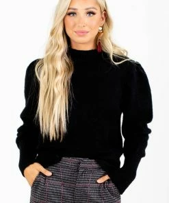 Top 10 🥰 Love Tree / Style Melody Caught My Eye Knit Sweater 💯 -Outerwear Sales Caught My Eye Black Sweater Front 5000x