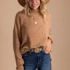 Best Pirce 🧨 Wholesale Fashion Trends Cute And Cozy Turtleneck Sweater - Brown 🥰 -Outerwear Sales CuteandCozyFront 5000x