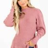 Best deal ❤️ Love Tree / Style Melody Falling For You Puff Sleeve Sweater 💯 -Outerwear Sales Falling For You Pink Sweater Front 5000x