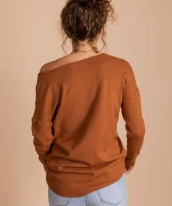 Cheap ✨ Zenana First Frost V-Neck Sweater 🤩 -Outerwear Sales FirstFrostAlmondSweaterBack 5000x