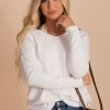 Cheap ✨ Zenana First Frost V-Neck Sweater 🤩 -Outerwear Sales FirstFrostWhiteSweaterFront 5000x