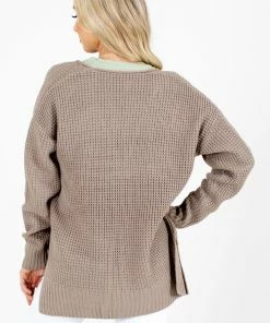 Discount 🛒 Zenana It's A Staple Knit Cardigan 🧨 -Outerwear Sales It s a Staple Brown Cardigan Back 5000x
