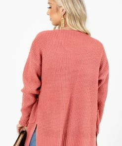 Discount 🛒 Zenana It's A Staple Knit Cardigan 🧨 -Outerwear Sales It s a Staple Pink Cardigan Back 5000x