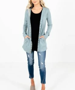 Best deal 💯 Zenana Snap Button Basic Cardigan 👏 -Outerwear Sales SnapButtonBasicCardiganGreen 5000x