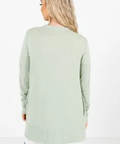Best deal 💯 Zenana Snap Button Basic Cardigan 👏 -Outerwear Sales SnapButtonBasicGreenCardiganBack2 5000x