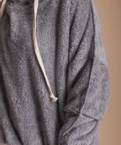 Deals 🎉 Kay Fashion Snuggle Me Fleece Hoodie 🔥 -Outerwear Sales SnuggleMe Fleece Hoodie gray 3 5000x