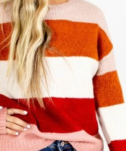 Coupon 🎉 Ultimate Offprice Watermelon Sugar Striped Sweater ❤️ -Outerwear Sales Watermelon Sugar Detail 5000x