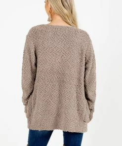 Best reviews of ⌛ Zenana World Traveler Popcorn Cardigan ⌛ -Outerwear Sales World Traveler Tan Cardigan Back 5000x