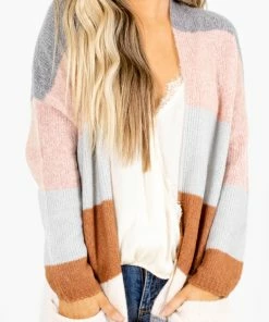 Best Pirce 🔔 Wholesale Fashion Trends Autumn Wishes Striped Cardigan 🛒 -Outerwear Sales autumn wishes striped cardigan detail 5000x