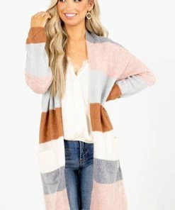 Best Pirce 🔔 Wholesale Fashion Trends Autumn Wishes Striped Cardigan 🛒 -Outerwear Sales autumn wishes striped cardigan front 5000x