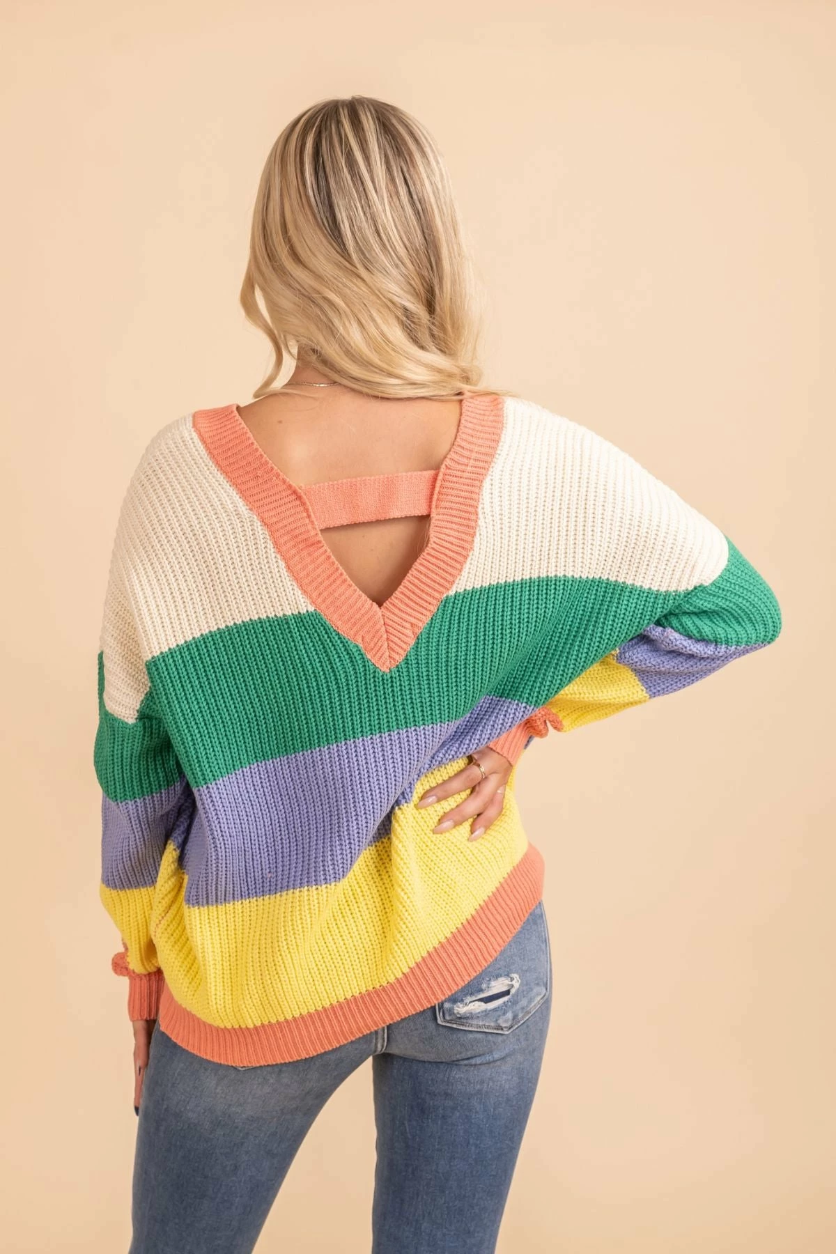 Best Pirce π Wholesale Fashion Trends Life In Color Striped Sweater π₯° 4 Best Pirce π Wholesale Fashion Trends Life In Color Striped Sweater π₯° - Image 2