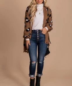 Deals 👏 Very J Run Wild Leopard Print Cardigan 🤩 -Outerwear Sales brown full 5000x