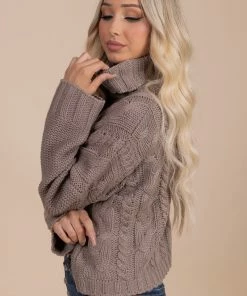 Best Sale 🧨 Love Tree / Style Melody Toasted Maple Cable Knit Turtleneck Sweater ❤️ 10 Best Sale 🧨 Love Tree / Style Melody Toasted Maple Cable Knit Turtleneck Sweater ❤️ -Outerwear Sales brown side 30b341c5 3fb6 48e7 9ffc d360e5b54261 5000x