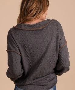 Budget ✔️ Bibi Loving You V-Neck Knit Sweater 🌟 -Outerwear Sales gray back 37218ee3 d675 4081 992c 974c7c2d6f48 5000x