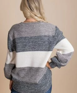 Best deal ❤️ Bella Ella Boutique Comfy And Cozy Striped Pullover Sweater 😍 -Outerwear Sales gray back 4b32eb75 93ca 4267 aee5 80ae9ea3cce4 5000x