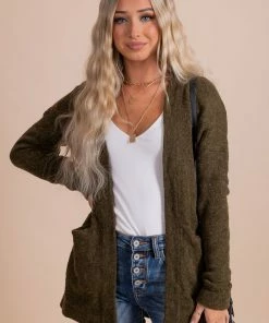 Best Sale 👏 Almost Nothing Inspired By You Long Sleeve Cardigan 🔥 -Outerwear Sales green main 41b31e60 ba32 4ea6 b78d 8c6c7f281510 5000x