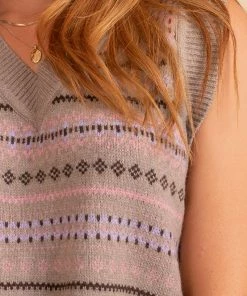 Best Pirce 😉 Love Tree Sweet Talk Patterned Sweater Vest 🌟 -Outerwear Sales oatmeal 3 517f97f2 47c0 4111 84c5 b6cc911ffbcc 5000x